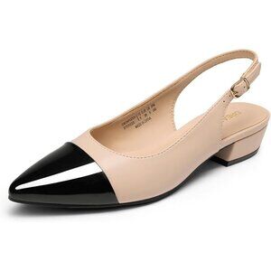 🆕Women Sling back Heels Pointed Closed Toe Low Block Pumps for Party Wedding -